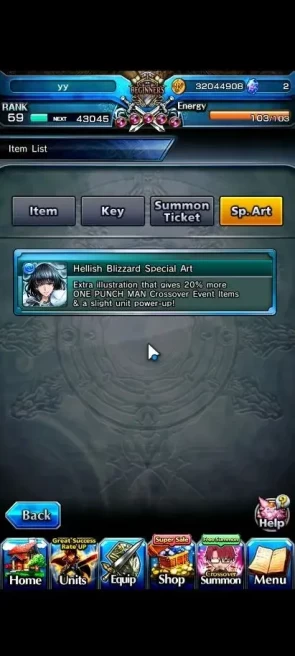 Global|Rank 59|1 Sp Art|21 Ascend 8 TW|(S Miyu,Kamijo,2x Chloe,Stark,2x Sagara,Alpha,MM Valerie,Shuna)+TW|Lpot671+103RGB(GS2702)