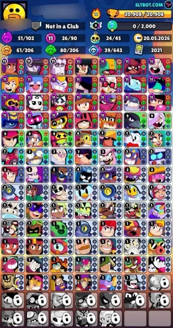 [BEST DEAL] 21K TROPHY | 90 BRAWLER | 26 MAX | 24 HYPER | 250 SKINS | INSTANT DELIVERY | LIFETIME WARRANTY 