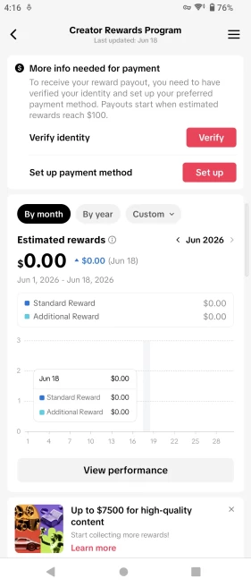100% Monetized US Account Creator Rewards Program Active | 10k Real Followers 143k Likes | Real Screenshots + Full Access + Acc in Good Standing