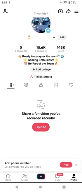 100% Monetized US Account Creator Rewards Program Active | 10k Real Followers 143k Likes | Real Screenshots + Full Access + Acc in Good Standing