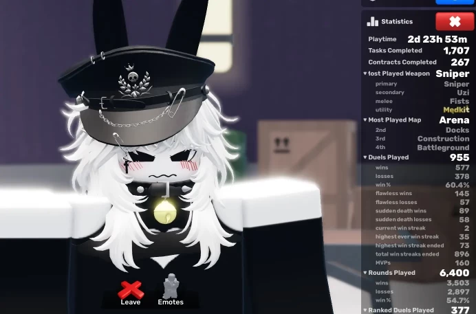 (ROBLOXRIVALS) ROBLOX2275//ACCOUNT WITH 151 LVL /205 KEY /6 PRIME WEAPON /EVENT HORIZON /8 DONATE SKIN