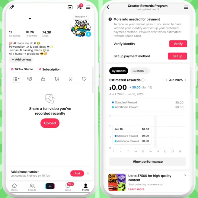 [Discounted] USA Monetized Creator Rewards Program Account | 10K Authentic Followers & 74K Likes | Verified Screenshots + Instant Delivery