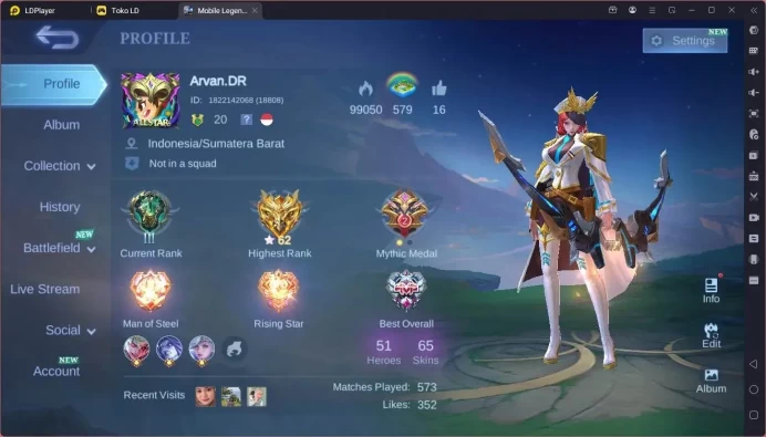 Global|Hero 51|Skin 65|Seasoned|KOF Karina|Meowkin Silvanna|Naruto Vale|Epic YSS,Zilong|Special Esme|More Check SS ML2254B