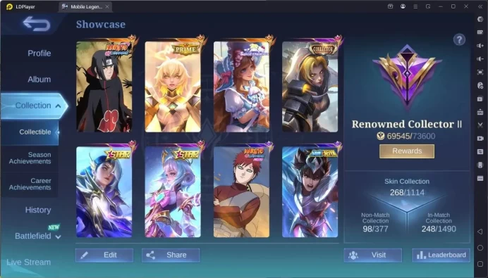 Global|Hero 133|Skin 268|Renowned|Naruto Julian|Prime Beatrix|Sanrio Floryn|CC Natalia|5STAR Lesley,Angela|More CheckSS ML2257B