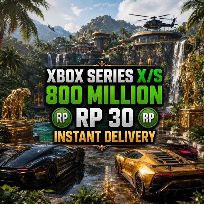 Xbox Series X/S ◆ 800 Million Total Assets (Cash + 231 Deluxos) ◆ 48M Pure Bank Cash ◆ RP 30 ◆ GTA Modded Account ◆ 24/7 Support ◆ #ARX154