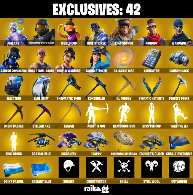 [ALL PLATFORMS] 212 SKINS | GALAXY | STELLAR AXE | DISCOVERY | WORLD CUP | BLUE STRIKER | PRODIGY | CARBON COMMANDO | WORLD WARRIOR