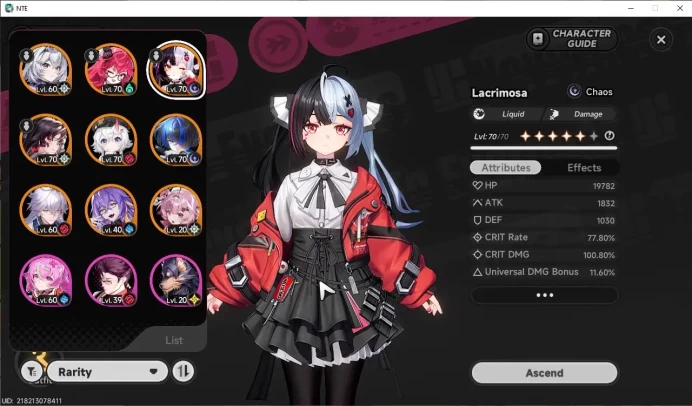 GLOBAL SEA|HL 48|TL 32|8 SSR 3 Limit[Lacrimosa,Hotori,Nanally]+Sign|9k Annulith|Porsche 918|Female MC|3 Glider|LogEmail|NTE1384