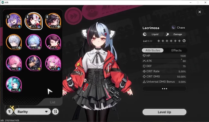 GLOBAL SEA|HL 3|3 SSR (Lacrimosa,HotoriA1),Fadia|1 S-Class Char Box|Tomato Glider|Selector ON|Male MC|Log Email|(NTE1382)