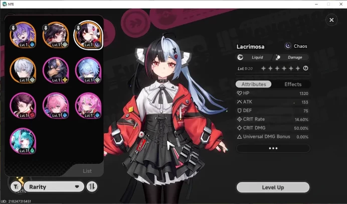 GLOBAL SEA|HL 3|3 SSR (Lacrimosa+Sign,Hotori),Fadia|1 S-Class Char Box|Tomato Glider|Selector ON|Male MC|Log Email|(NTE1381)
