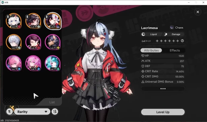 GLOBAL SEA|HL 3|3 SSR (Lacrimosa+Sign,Hotori),Sakiri|1 S-Class Char Box|Selector ON|Male MC|Log Email|(NTE1380)
