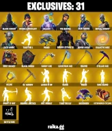 [PC/XBOX/NTD] 153 SKINS | GALAXY | BLACK KNIGHT | LEVIATHAN AXE | THE REAPER | BLUE SQUIRE | ROYALE KNIGHT | ELITE AGENT | OMEGA (STAGE 5)