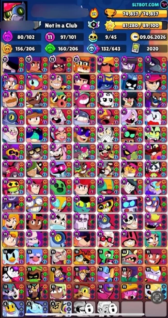 [BEST DEAL] 107K BLING | 400 GEMS | 75K TROPHY| 101 BRAWLER | 97 MAX | 80 HYPER | 400 SKINS RARE| VERY BEST