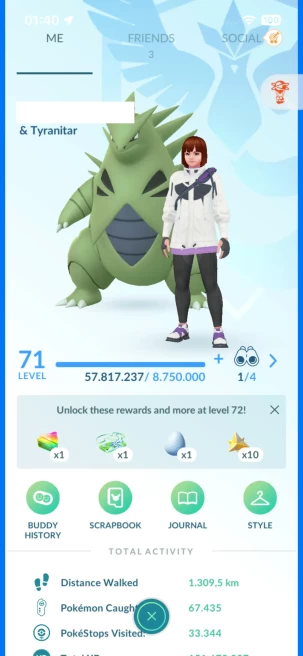 Level 71, 6 Legendary IV100, 259 Shiny, 139 Legendary, 135 IV 100, 2 Shiny Legendary, 47 Shadow Legendary