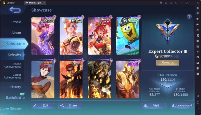Global|Hero 105|Skin 170|Expert|Meowkin Julian,Silvanna|9th Fanny|Spongebob Cyclops|Naruto Vale|More Check SS ML2260B