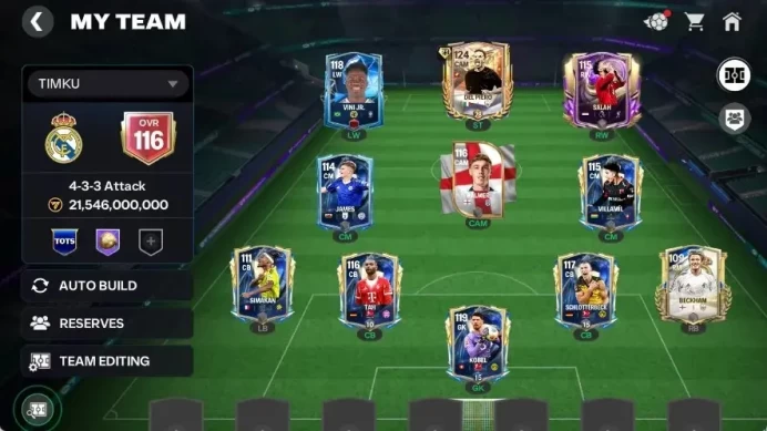 OVR 116/21.5B Value with 3k Gems|Del Piero Record Holders EVO, Kobel TOTS, Tah TOTS, etc|Log EA(FCM800)