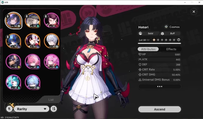GLOBAL SEA|HL 16|TL 8|4 SSR 2 Limit[Lacrimosa,Hotori+Skin]|1 S-Class Char Box|Tomato Glider|Male MC|LogEmail|NTE1391