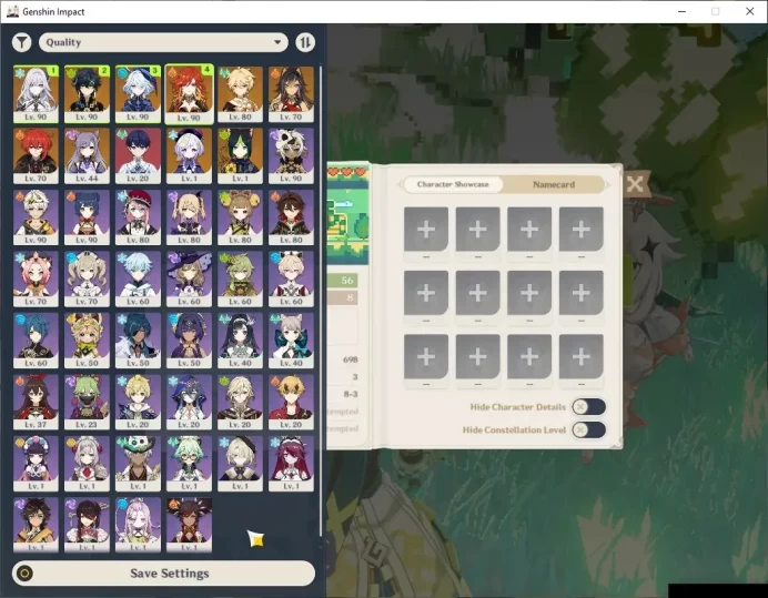ASIA|AR 56|Rate ON|2k Primo|4 Limited + 2 (*5Weapon)|Mavuika,Skirk,Furina,Kinich|Mc Male|Reoni ON|Take Mail|Check SS|GI7011