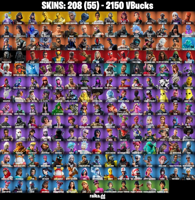 [ALL PLATFORMS] 208 SKINS | GALAXY | IKONIK | GLOW | GOLD MIDAS | TART TYCOON | LEVIATHAN AXE | SCENARIO | ROGUE AGENT | REAPER | STELLAR AXE