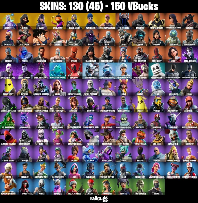 [PC/XBOX] 130 SKINS | GALAXY | IKONIK | GLOW | WORLD CUP | ROGUE AGENT | SCENARIO | ULTIMA KNIGHT | MERRY MINT AXE | ROSE TEAM LEADER