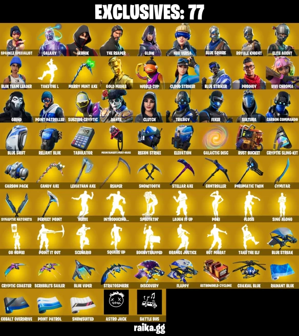 [PC/PSN/NTD] 226 SKINS | GALAXY | IKONIK | SPARKLE SPECIALIST | SCENARIO | THE REAPER | GLOW | NEO VERSA | BLUE SQUIRE | ROYALE KNIGHT