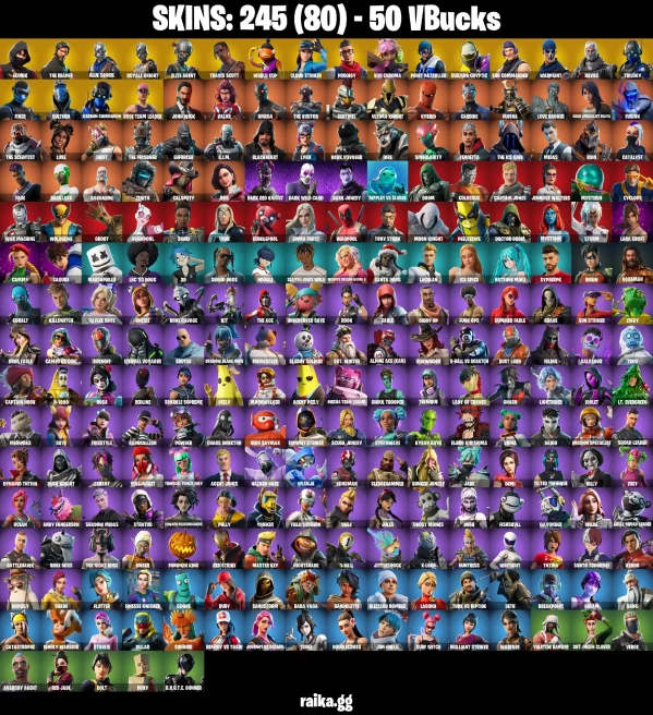 [ALL PLATFORMS] 245 SKINS | FLOSS | TRAVIS SCOTT | IKONIK | BLUE SQUIRE | ROYALE KNIGHT | ELITE AGENT | TAKE THE L | REAPER PICKAXE | SCENARIO