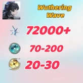 Europe///Astrite：72000+|Lustrous Tide：80-200|Radiant Tide：20-30|1-10 weapons|Microsoft Mailbox/Email|safe and stable|Wuthering Waves