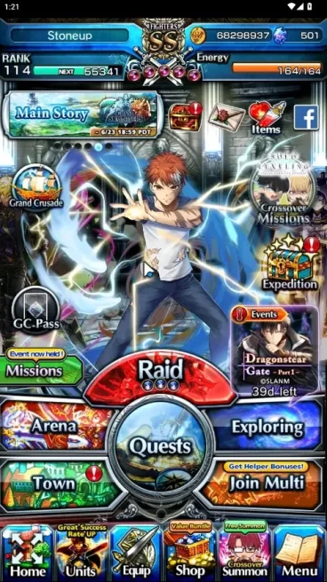Global|Rank 114|1 SpArt|31 Ascend 13 TW|(SMiyu,Shirou,Shadow,Chloe,Fen,Evileye,Sanageyama,Illya,Etc)+TW|Lpot 658 40 RGB|(GS2709)