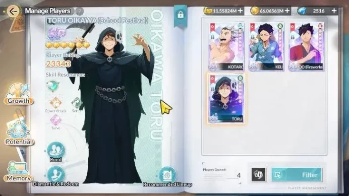 SEA Lvl 60|4 SP [(Akaashi R2,Kuroo,Bokuto)+Memo,Oikawa R2]|4 UR [(Sakusa R2,Hirugami,Motoya)+Memo,Oikawa]|10 SSR|Google|HFH1054