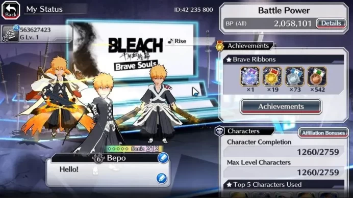 GLOBAL 2M POWER+10 Orb|28 MT[New Ichigo Renewed,TYBW26(Kenpachi,Yachiru,Bazz,Jugram),Renewed(Byakuya,Aizen)]|28 char 5/5|BBS2733