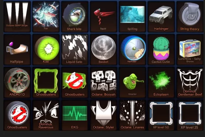 RL335//Platform PC  ROCKET LEAGUE [EGS] Harbinger, 500cr + inventory + 52 LVL + FN 22 Skins