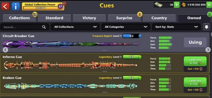 1billion|7 Legendary|Circuit Breaker Cue|Miniclip