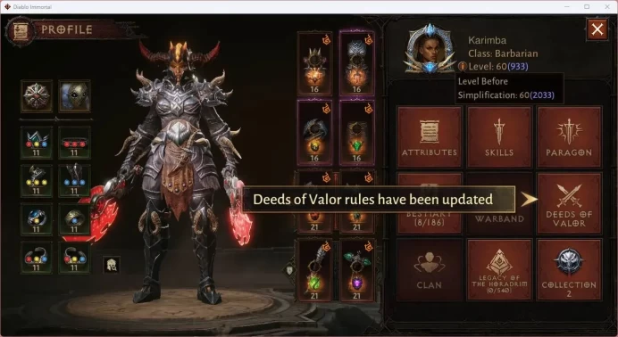SEA - Vasily | 60 (933) Barbarian-Vanquisher | CR 47K | Reso 570 | Inferno 7 | 2 Cosmetics | Stormlost Lv 30 |TakeMail RA809B