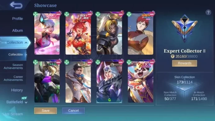 Global|Skin 173|Expert|Collector Natalia,PACE Fanny,Valentine Fanny,DragonT Lancelot+Ling,Balzing Claude|More Check SS ML2278B