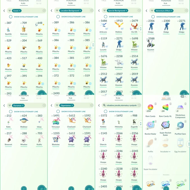 2343 Level 72 Legacy 46. Rare Candy x214 Galarian Zapdos 100iv
