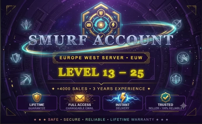 【EUW】LoL Smurf Account | Level 13-25 | Full Access & Instantly