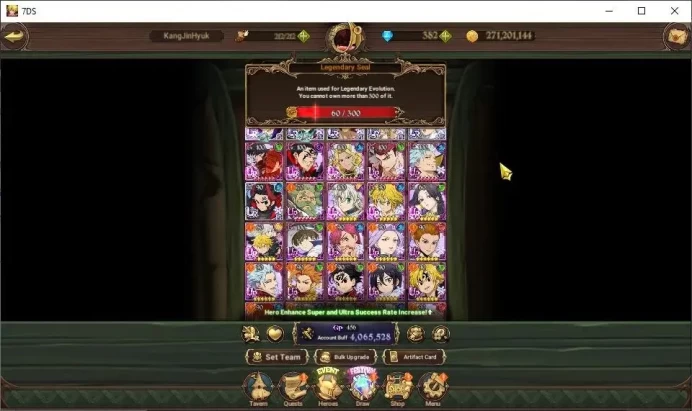 ASIA|4M CC|382 DM+60 LS|5 LR+10 UR|Piety,Roxy,Estarossa,N Meliodas6/6,Brunhild,MerEsca,EliMeli2/6,ODK3/6,Etc|Code Only|SDS4831