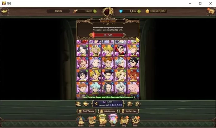 GLOBAL|3,1M CC|1,137 DM+12 LS|2 LR+8 UR|Helbram,Elizabeth,N Meliodas,MerEsca,Skuld,Sabunak,Lancelot,ODK,Etc|Code Only|SDS4830