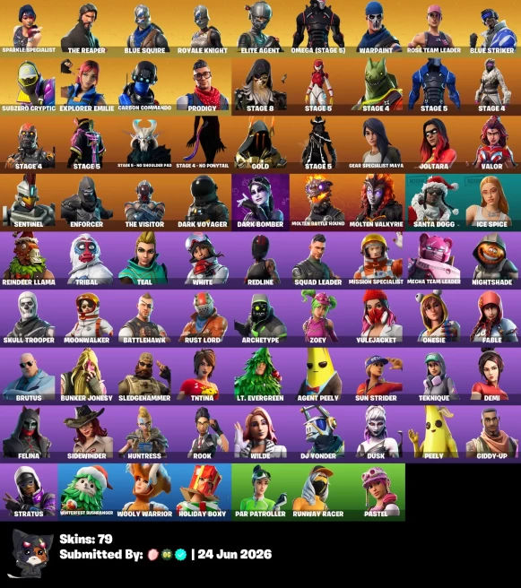 [PC/XBOX] FA 79 skins Sparkle Specialist | The Reaper | Blue Squire | Royale Knight | Elite Agent | Omega (stage 5) | Blue Striker | OG STW