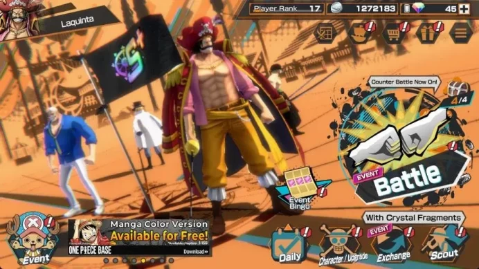 Global |EX 4|PR 17|Zoro & Sanji Lv.63/63,Gol D.Roger Lv.62/62,Monkey D. Grap Lv.85/85,Sabo Max| RD 45|LogBandai CheckSS OPBR404B