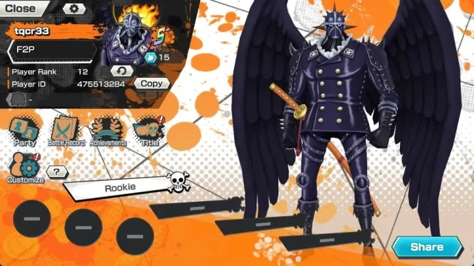 Global | EX 3 | PR 12 | Zoro & Sanji Max,Gold D. Roger (2X) LV.60/60 | RD 73 | LogBandai Check SS OPBR405B