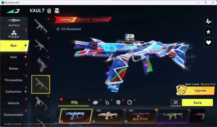 ASIA|1 Evo: M1887-Destroyer |1 TR Collab Mcx-The Worst Future|1 Limited Origin-12 - Playmaker|More Check SS BS1611B