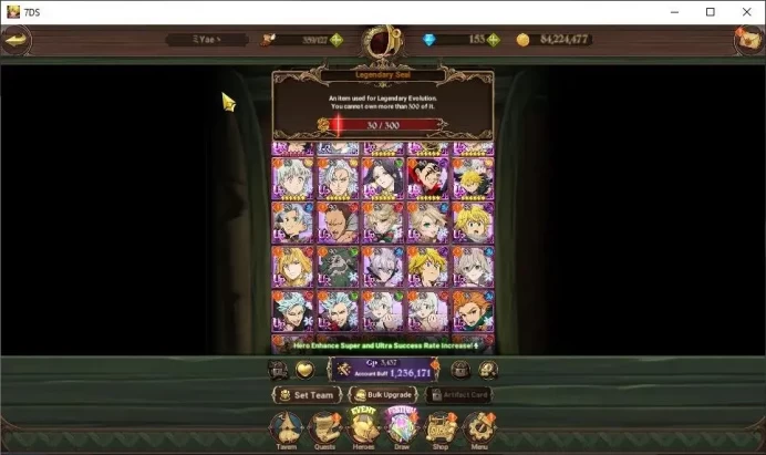 Global|1,2M CC|153 DM+30 LS|1 LR+6 UR|Elizabeth,N Meliodas3/6,Skuld,EliMeli,ODk,Etc|1 UR Selector+2 Box|Code Only|SDS4835