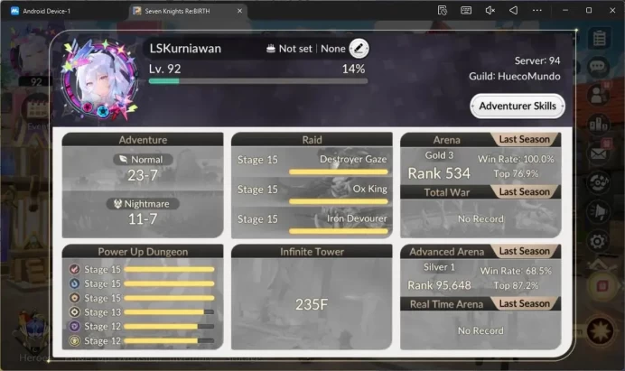 Global |4 EX7 (Fai,Juri,Roise,Gelidus)|15 TC6 (Ryan,Kyle,Yeonhee,Rachel,Trude,Lu Bu Etc)|3k Ruby|2 LegCost|Netmarble|7KR039B