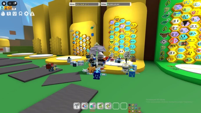 ROBLOX2531//ACCOUNT WITH BSS 2 MYTHIC BEE 38 BEES 10 HIVE Sol s RNG 2 3 ROLLS A LOT OF AURAS UPGRADING IN MANY GAMES