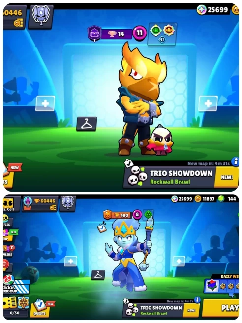103 BRAWLERS / 32 MAX + 24 HYPER / 60.4K TROPHY / 319 SKIN / ONE ACCOUNT LIFETIME FUN