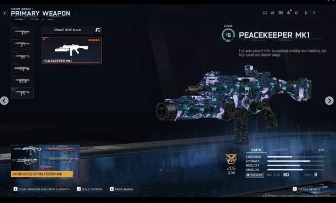 30 Singularity | Level 55 | BO7-Wz Account | 450+ Camos 