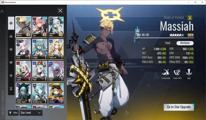 GLOBAL-S25|Lv26|11 SSR[Lian,Massiah,Kloss,Lilith,Lingluo,Tsukiyo Mi,Santik,Qano,Palin,Etc]|25 SR Animus|Female MC|Log XD|(ER942)