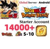 Android[GLOBAL]14000 Dragon Stones +5-10LR DRAGON BALL Z DOKKAN BATTLE Farmed Starter Account igv-GA001
