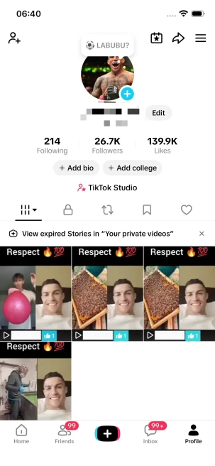 Instanly Delivery/ Monetized 26K Real Followers+130K Real Likes Account/ Creator Rewards Program Activated/ Live Stream/ Full Access