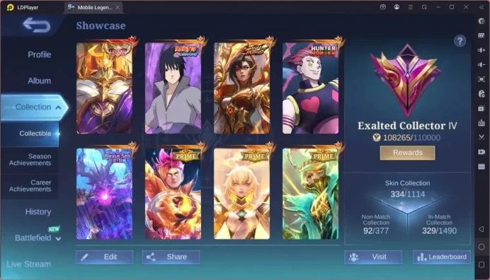 Global|Hero 133|Skin 334|Exalted|Legend Johnson|Naruto Suyou|HxH Cecillion|SV Benedetta|NexusSEA Thamuz|More Check SS ML2334B